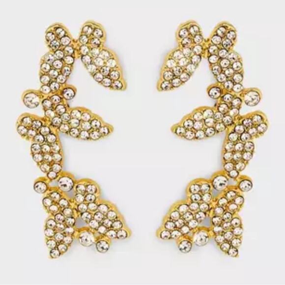 SUGARFIX by BaubleBar Butterfly Crawler Earrings - Gold - Picture 3 of 4